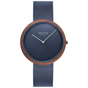 Zegarek Męski Obaku Denmark V245GXLLML niebieski - Obaku Denmark