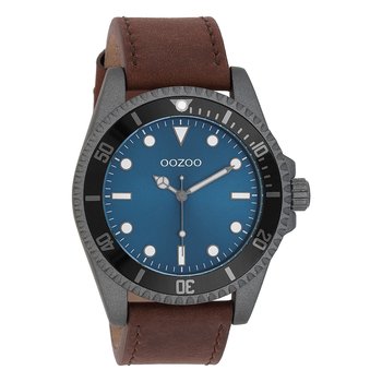 Zegarek męski Oozoo Timepieces Zegarki analogowy skórzane brązowe UOC11116 - Oozoo