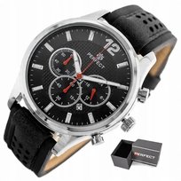 ZEGAREK MĘSKI PERFECT CHRONOGRAF DATA +BOX GRAWER PERFECT