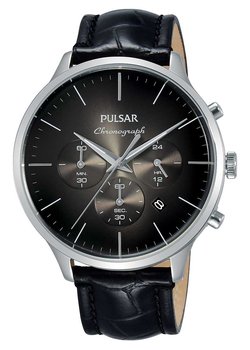 Zegarek męski PULSAR Chronograph, PT3865X1, czarno-srebrny - Pulsar