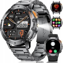 Zegarek Męski Smartwatch AMOLED IP68 530mAh Pomiary Rozmowy SMS Latarka PL