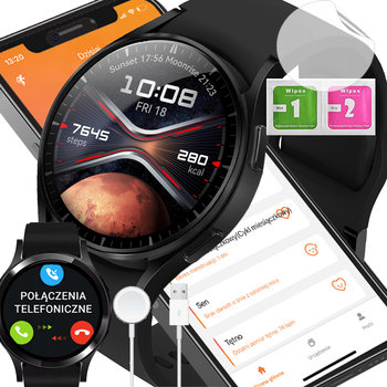 ZEGAREK MĘSKI SMARTWATCH MĘSKI POLSKIE MENU ROZMOWY BLUETOOTH CALL WATCH - Inna marka