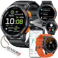 ZEGAREK MĘSKI SMARTWATCH Z GPS WODOODPORNY SPORT ROZMOWY KOMPAS LATARKA POLSKIE MENU SENSORR