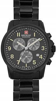 Zegarek męski SWISS MILITARY 06-5142.13.007 czarny klasyczny do pływania - Swiss Military Hanowa