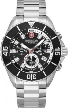 Zegarek męski SWISS MILITARY 06-5341.04.007 stalowy sportowy do pływania - Swiss Military Hanowa