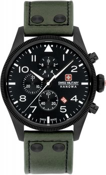 Zegarek męski SWISS MILITARY SMWGC0000430 zielony klasyczny - Swiss Military Hanowa