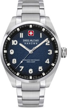 Zegarek męski SWISS MILITARY SMWGG0001504 niebieski klasyczny do pływania - Swiss Military Hanowa