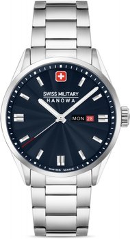 Zegarek męski SWISS MILITARY SMWGH0001602 niebieski klasyczny do pływania - Swiss Military Hanowa