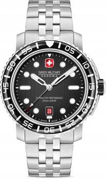 Zegarek męski SWISS MILITARY SMWGH0001702 stalowy sportowy do nurkowania - Swiss Military Hanowa