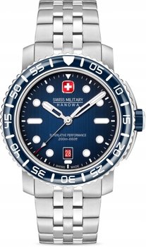 Zegarek męski SWISS MILITARY SMWGH0001703 niebieski sportowy do nurkowania - Swiss Military Hanowa