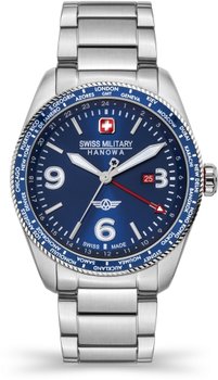 Zegarek męski SWISS MILITARY SMWGH2100905 granatowy sportowy do pływania - Swiss Military Hanowa