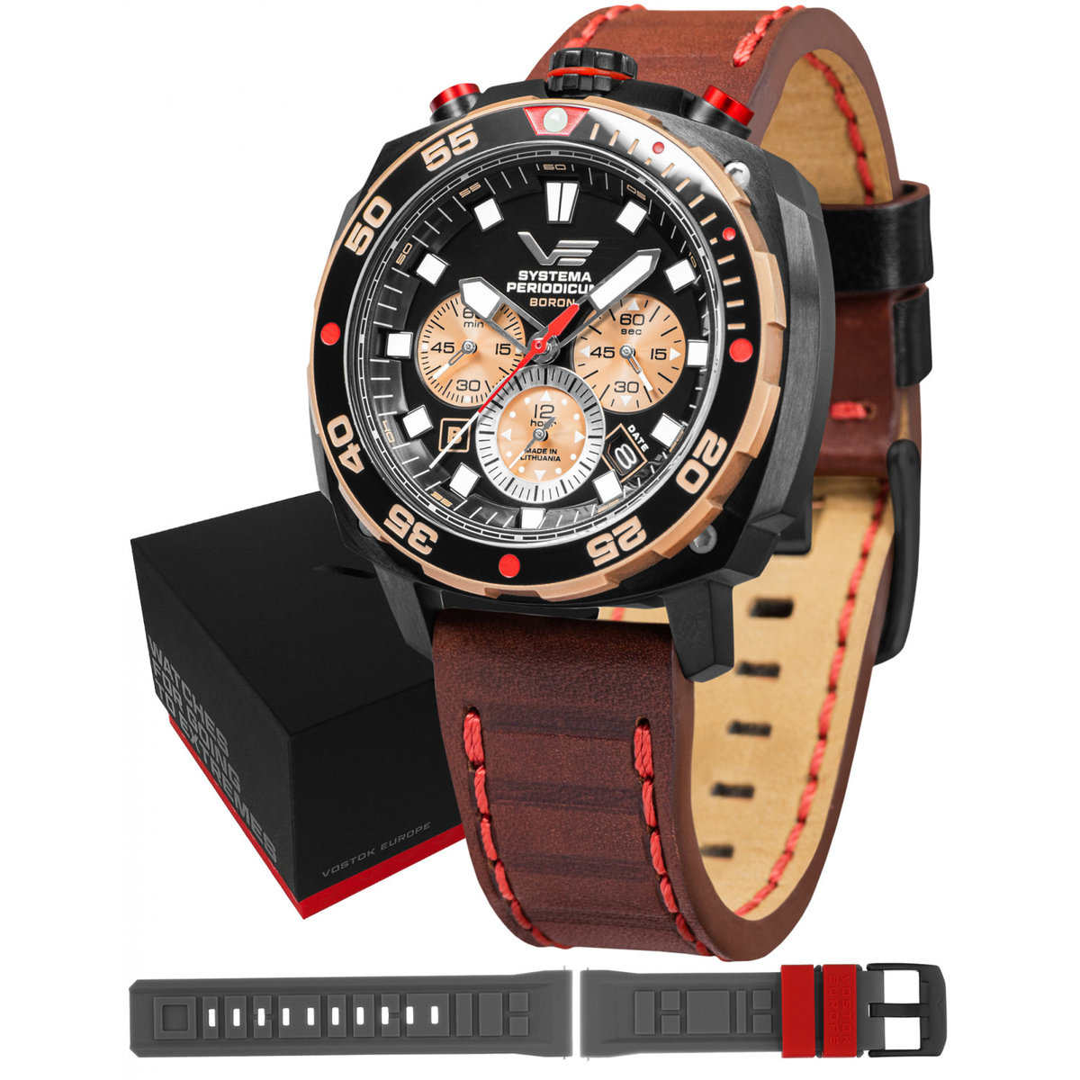 Zegarek M Ski Vostok Europe Vk E Br Zowy Vostok Europe Moda Sklep Empik Com