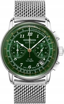Zegarek męski ZEPPELIN 7614M-4 zielony klasyczny - ZEPPELIN