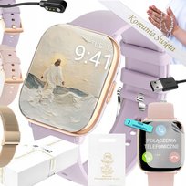 ZEGAREK NA KOMUNIE SMARTWATCH RUBICON ROZMOWY BT CALL PL 3 PASKI FOLIA