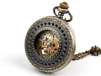 Zegarek na łańcuszku Gladiola III, złoty - Drobiny Czasu