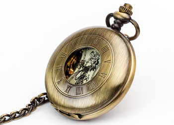Zegarek na łańcuszku Piękno w Brązie, złoty - Drobiny Czasu