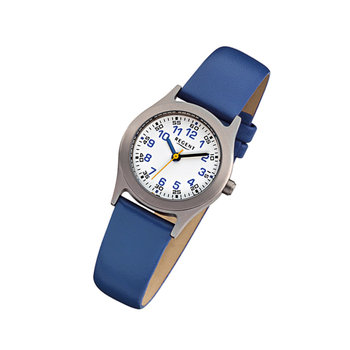 Zegarek na rękę Regent niebieski F-947 dziecięcy analogowy zegarek kwarcowy URF947 - Regent