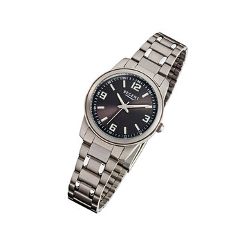 Zegarek na rękę Regent srebrnoszary damski analogowy zegarek tytanowy F-858 URF858 - Regent