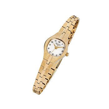 Zegarek na rękę Regent złoty F-308 damski analogowy zegarek kwarcowy URF308 - Regent