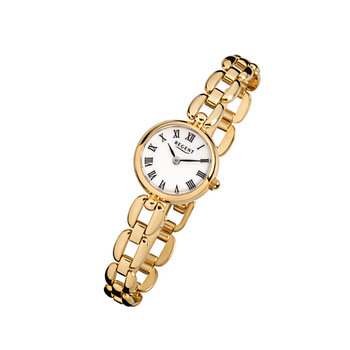 Zegarek na rękę Regent złoty F-803 damski analogowy zegarek kwarcowy URF803 - Regent