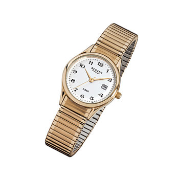Zegarek na rękę Regent złoty F-894 damski i męski analogowy zegarek kwarcowy URF894 - Regent