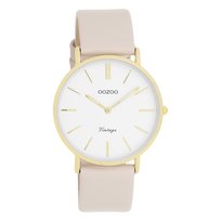 Zegarek na rękę unisex oozoo vintage series analogue leather beżowy uoc20392 Oozoo