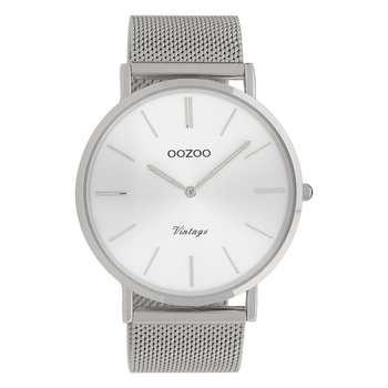 Zegarek Oozoo srebrny ze stali nierdzewnej C9904A Vintage Series męski analogowy zegarek kwarcowy UOC9904A - Oozoo