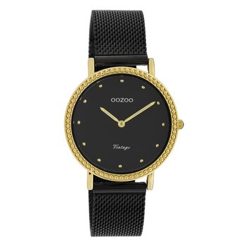 Zegarek Oozoo w kolorze czarnym ze stali nierdzewnej C20058 vintage slim damski zegarek analogowy UOC20058 - Oozoo