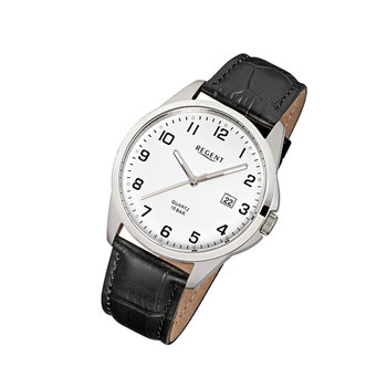 Zegarek Regent czarny F-913 męski analogowy zegarek kwarcowy URF913 - Regent