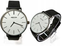 Zegarek RETIME-BASIC 430-201 42 mm. Powłoka IP Wodoszczelny Metal, Skóra PU