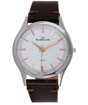 Zegarek RUBICON RNCE06SISZ03BX Classic Brązowy Kwarcowy - Rubicon