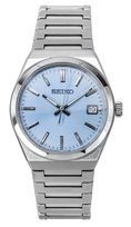 Zegarek Seiko Classic Stainless Steel Light Blue Dial Quartz SUR599P1 100M Men's Watch Seiko