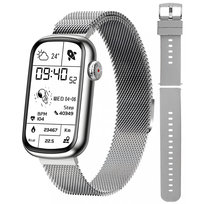 Zegarek Smartwatch Damski Hagen HC12.111.1411.5312-SET srebrny zestaw bransoleta mesh + pasek