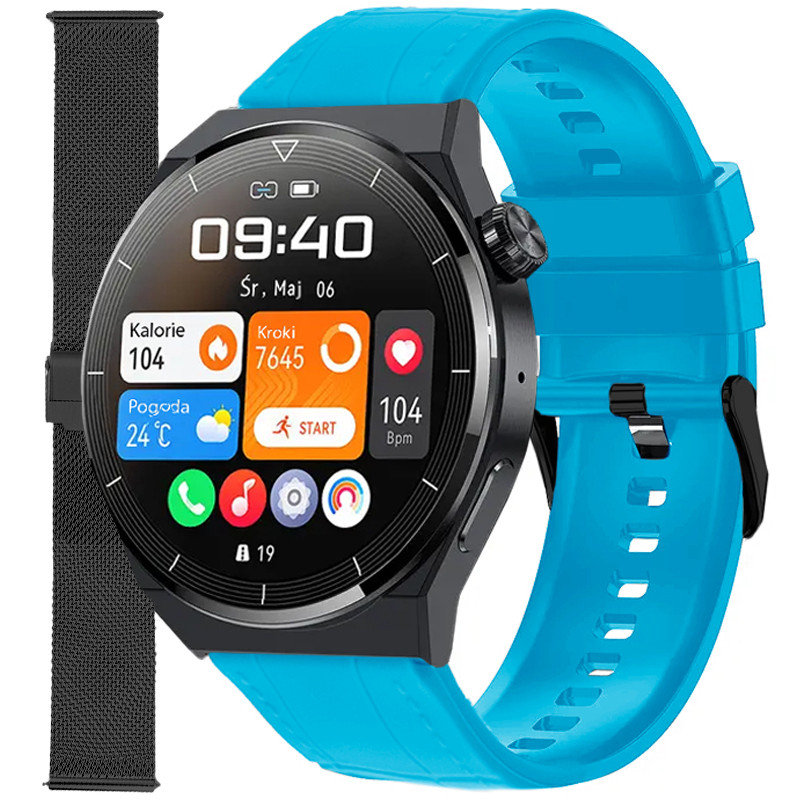Zdjęcia - Smartwatche Smart Watch Zegarek Smartwatch Enter SAT.14.237.144-SET niebieski pasek bransoleta 