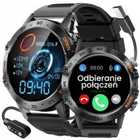 ZEGAREK SMARTWATCH MĘSKI 360x360 ROZMOWY MENU PL WODOODPORNY Lewer