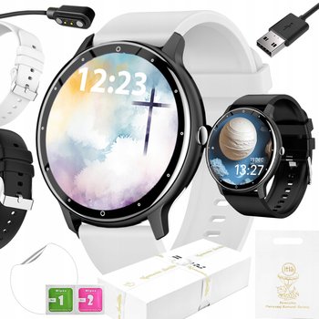 Zegarek Smartwatch na Komunię Rozmowy Bluetooth, Puls, Prezent 3w1, PL Menu - Rubicon