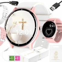 ZEGAREK SMARTWATCH SMARTBAND Rubicon SMS KROKI POLSKIE MENU PINK ROZMOWY