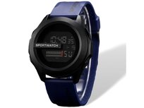 Zegarek Sportowy Z Podświetleniem Led Elektroniczny Duży Ekran  Niebieski