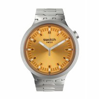 Zegarek Unisex Swatch SB07S103G Żółty Srebrzysty Swatch