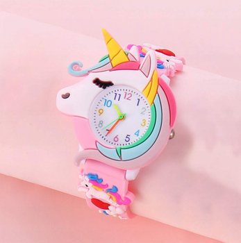 Zegarek z jednorożcem dla dziewczynek idealny prezent jasny róż piękny - Deco-Online