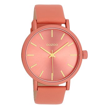 Zegarki damskie Oozoo Timepieces Zegarki analogowy ze skóry brzoskwiniowo-różowej UOC11194 - Oozoo
