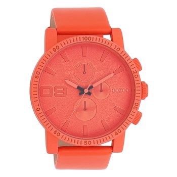 Zegarki unisex Oozoo Timepieces Zegarki analogowe Skórzane Czerwone Pomarańczowe UOC11219 - Oozoo