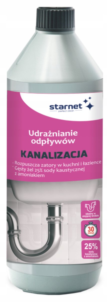 Фото - Засіб для ванн і туалету ZEL Żel do udrażniania odpływów STARNET, 1 l 