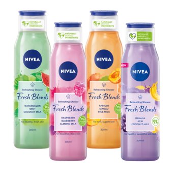 Żel pod prysznic NIVEA Fresh Blends zestaw 4x300ml - Nivea