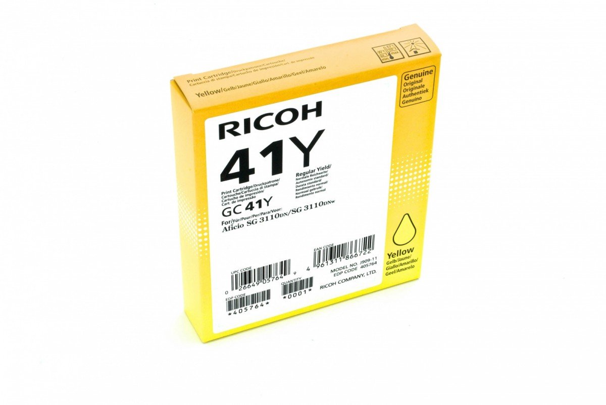 Żel RICOH 405764, żółty, 2200 str.