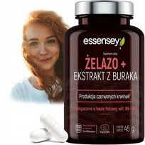 Żelazo + Ekstrakt Z Buraka - dodatek kwasy foliowego, wit. B6 i B12