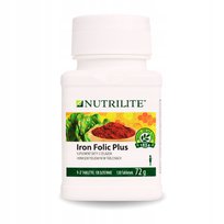 Żelazo Kwas Foliowy NUTRILITE Amway ORGANICZNE 120 tab Odporność ANEMIA