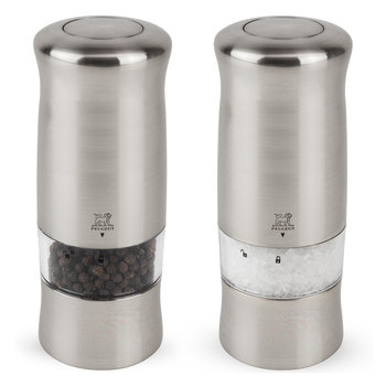 ZELI Zestaw młynków elektrycznych do soli i pieprzu 14 cm inox / PEUGEOT - Peugeot