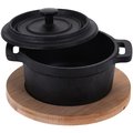 Żeliwny garnek z przykrywką i deską do podawania gorących potraw, 200 ml - EH Excellent Houseware