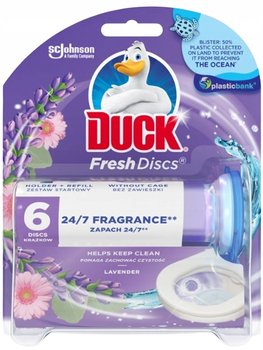 Żelowe krążki do WC  + aplikator Duck Fresh Disc lawenda - Duck